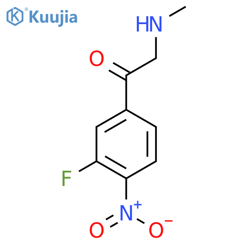 1-(3-fluoro-4-nitrophenyl)-2-(methylamino)ethan-1-one structure