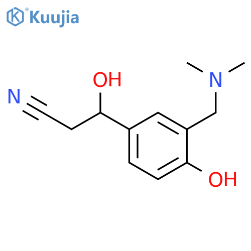 3-{3-(dimethylamino)methyl-4-hydroxyphenyl}-3-hydroxypropanenitrile structure