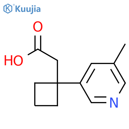2-1-(5-methylpyridin-3-yl)cyclobutylacetic acid structure