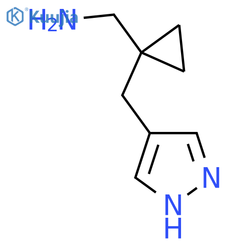 {1-(1H-pyrazol-4-yl)methylcyclopropyl}methanamine structure