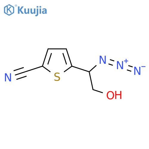 5-(1-azido-2-hydroxyethyl)thiophene-2-carbonitrile structure