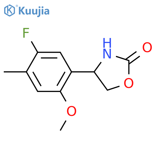 4-(5-fluoro-2-methoxy-4-methylphenyl)-1,3-oxazolidin-2-one structure