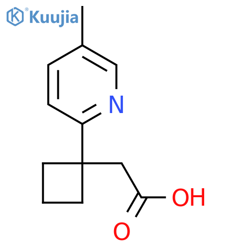 2-1-(5-methylpyridin-2-yl)cyclobutylacetic acid structure