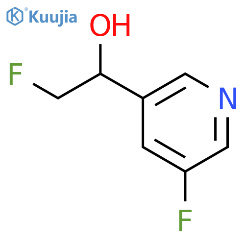 2-fluoro-1-(5-fluoropyridin-3-yl)ethan-1-ol structure