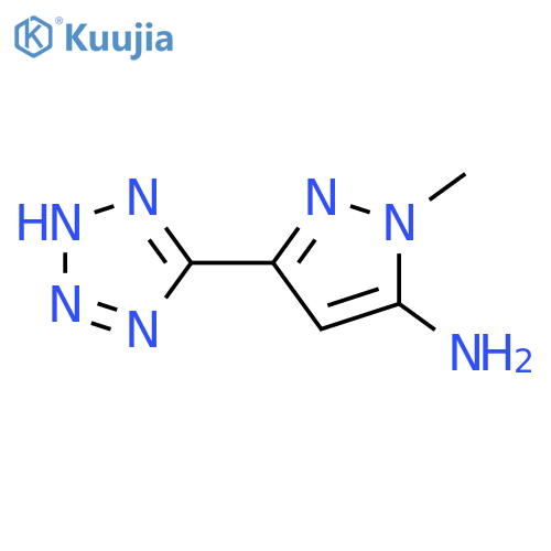 1-methyl-3-(1H-1,2,3,4-tetrazol-5-yl)-1H-pyrazol-5-amine structure