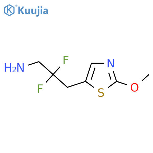 2,2-difluoro-3-(2-methoxy-1,3-thiazol-5-yl)propan-1-amine structure