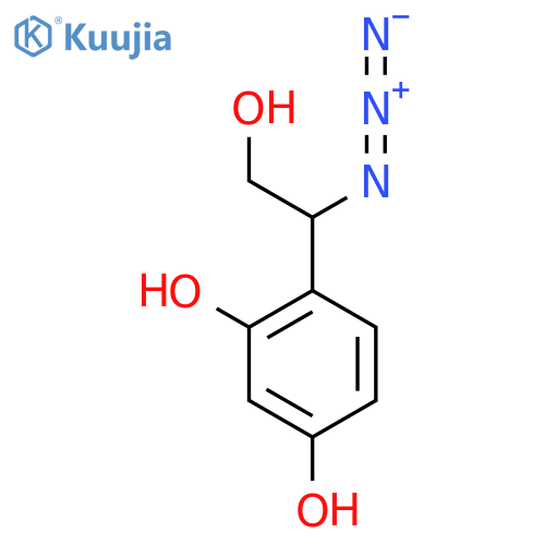 4-(1-azido-2-hydroxyethyl)benzene-1,3-diol structure