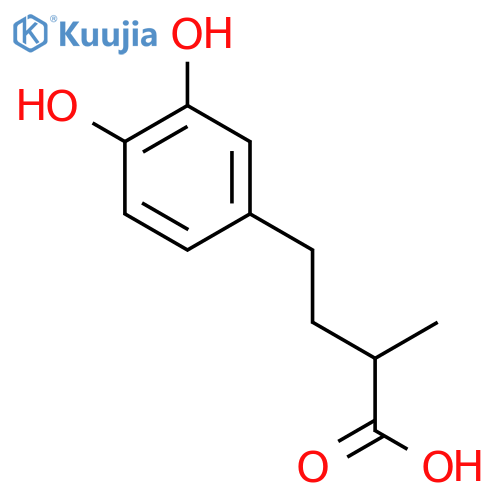 4-(3,4-dihydroxyphenyl)-2-methylbutanoic acid structure