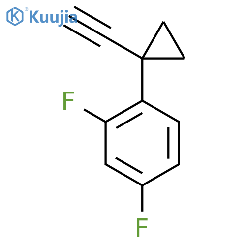 1-(1-ethynylcyclopropyl)-2,4-difluorobenzene structure