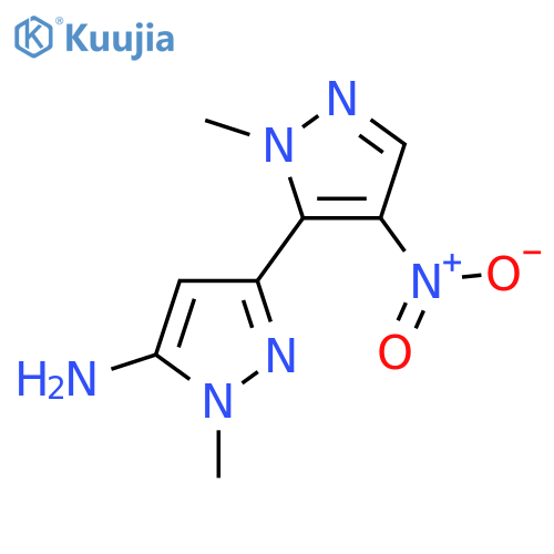 1-methyl-3-(1-methyl-4-nitro-1H-pyrazol-5-yl)-1H-pyrazol-5-amine structure