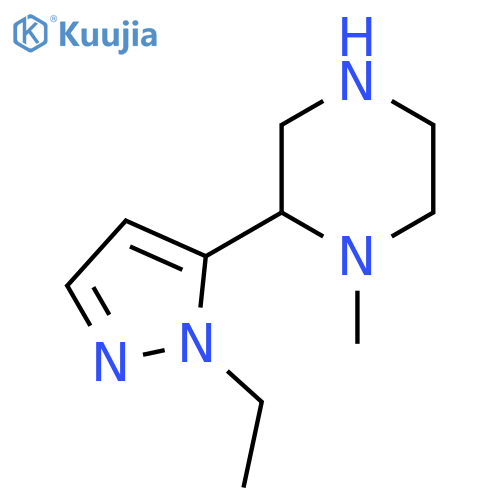 2-(1-ethyl-1H-pyrazol-5-yl)-1-methylpiperazine structure