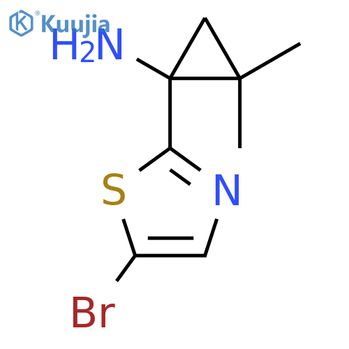 1-(5-bromo-1,3-thiazol-2-yl)-2,2-dimethylcyclopropan-1-amine structure