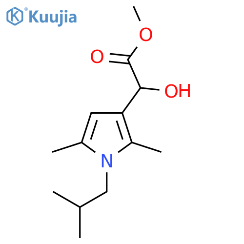 methyl 2-2,5-dimethyl-1-(2-methylpropyl)-1H-pyrrol-3-yl-2-hydroxyacetate structure