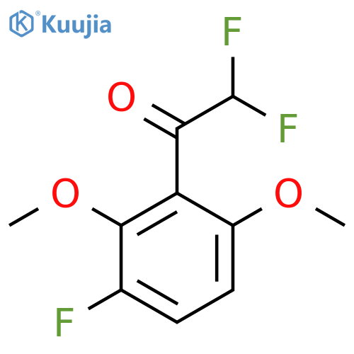 2,2-difluoro-1-(3-fluoro-2,6-dimethoxyphenyl)ethan-1-one structure