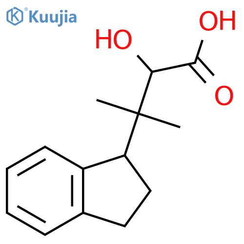 3-(2,3-dihydro-1H-inden-1-yl)-2-hydroxy-3-methylbutanoic acid structure