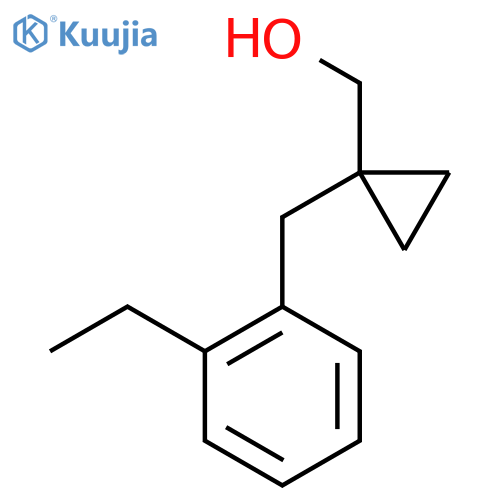 {1-(2-ethylphenyl)methylcyclopropyl}methanol structure