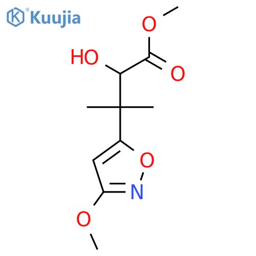 methyl 2-hydroxy-3-(3-methoxy-1,2-oxazol-5-yl)-3-methylbutanoate structure