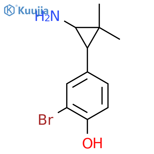 4-(3-amino-2,2-dimethylcyclopropyl)-2-bromophenol structure