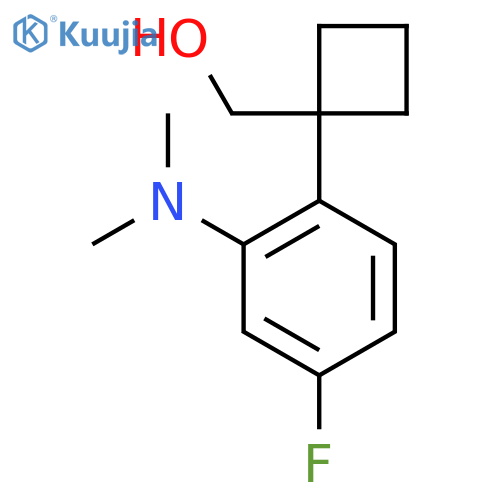 {1-2-(dimethylamino)-4-fluorophenylcyclobutyl}methanol structure