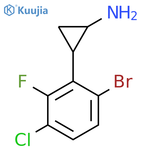 2-(6-bromo-3-chloro-2-fluorophenyl)cyclopropan-1-amine structure