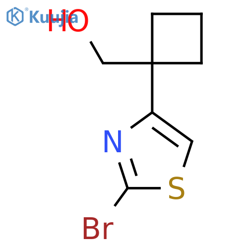 1-(2-bromo-1,3-thiazol-4-yl)cyclobutylmethanol structure