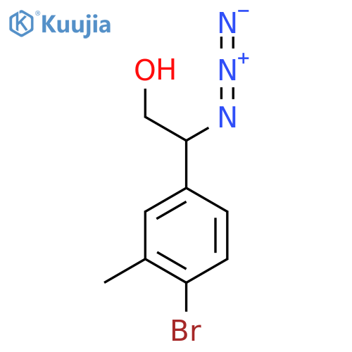 2-azido-2-(4-bromo-3-methylphenyl)ethan-1-ol structure