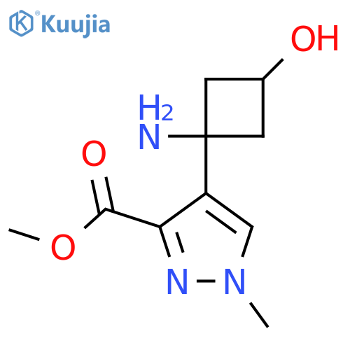 methyl 4-(1-amino-3-hydroxycyclobutyl)-1-methyl-1H-pyrazole-3-carboxylate structure