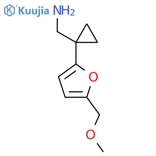 {1-5-(methoxymethyl)furan-2-ylcyclopropyl}methanamine structure