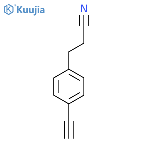 3-(4-ethynylphenyl)propanenitrile structure