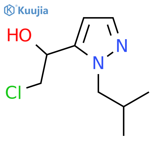 2-chloro-1-1-(2-methylpropyl)-1H-pyrazol-5-ylethan-1-ol structure