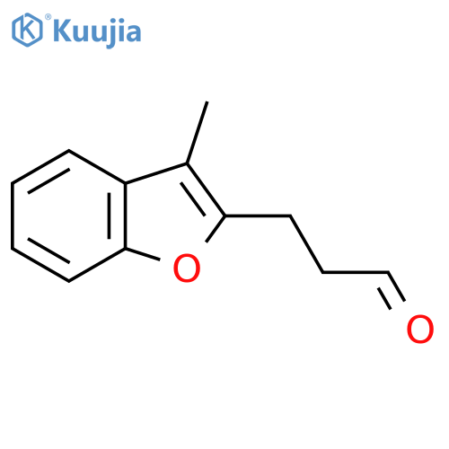 3-(3-methyl-1-benzofuran-2-yl)propanal structure