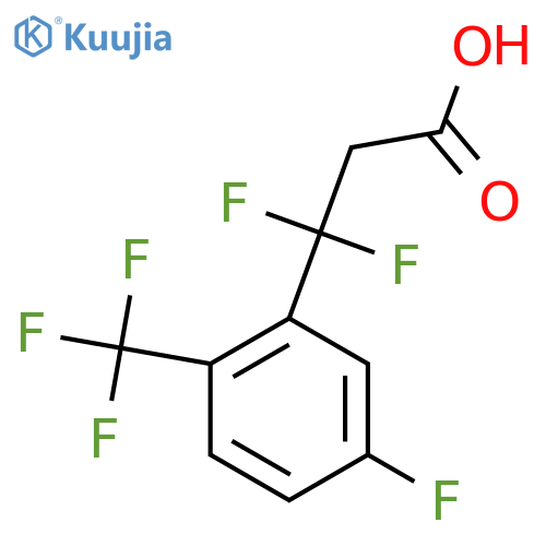 3,3-difluoro-3-5-fluoro-2-(trifluoromethyl)phenylpropanoic acid structure