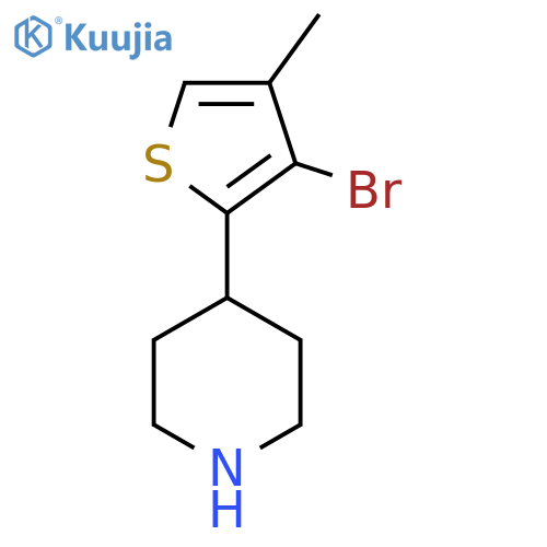 4-(3-bromo-4-methylthiophen-2-yl)piperidine structure
