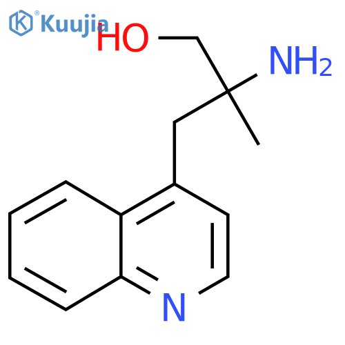 2-amino-2-methyl-3-(quinolin-4-yl)propan-1-ol structure