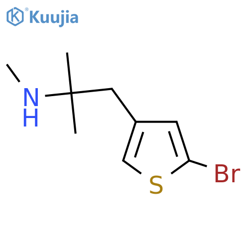 1-(5-bromothiophen-3-yl)-2-methylpropan-2-yl(methyl)amine structure