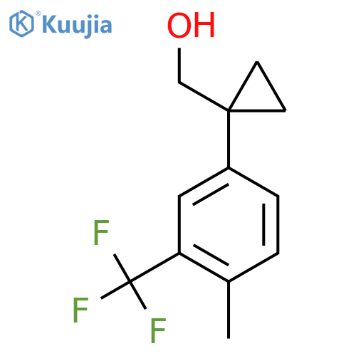 {1-4-methyl-3-(trifluoromethyl)phenylcyclopropyl}methanol structure
