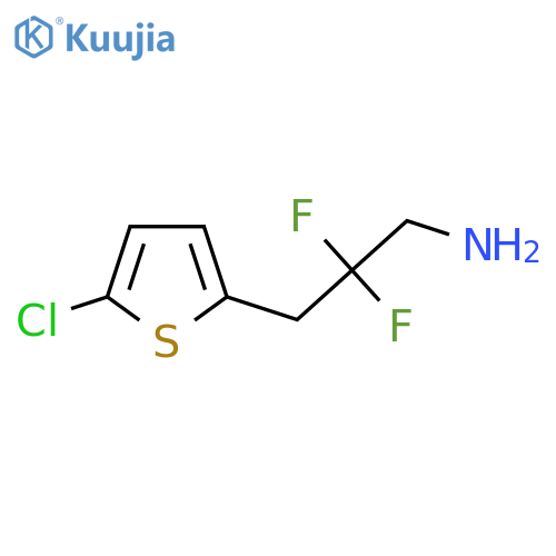 3-(5-chlorothiophen-2-yl)-2,2-difluoropropan-1-amine structure