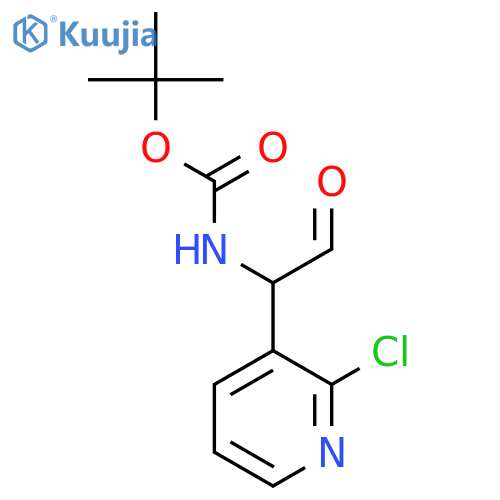 tert-butyl N-[1-(2-chloropyridin-3-yl)-2-oxoethyl]carbamate structure