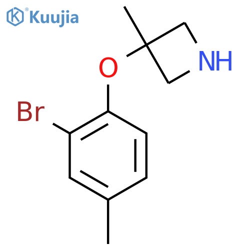 3-(2-bromo-4-methylphenoxy)-3-methylazetidine structure