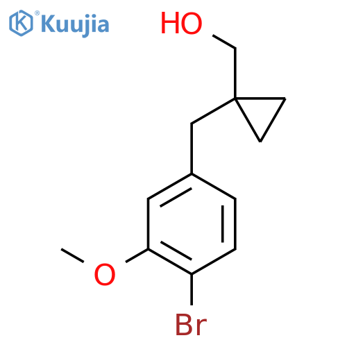 {1-(4-bromo-3-methoxyphenyl)methylcyclopropyl}methanol structure