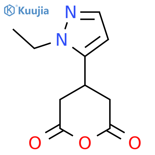 4-(1-ethyl-1H-pyrazol-5-yl)oxane-2,6-dione structure