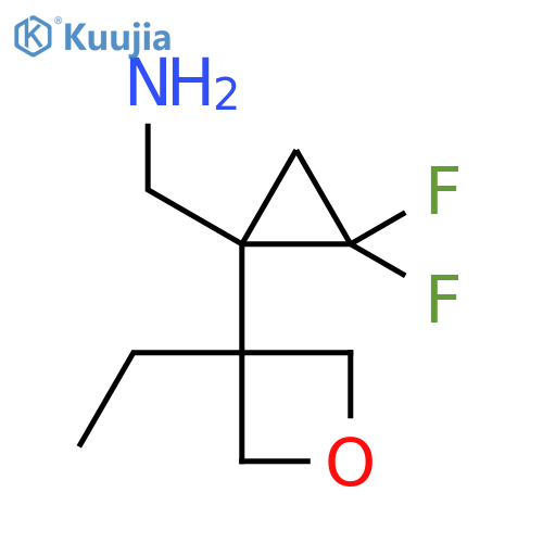 1-(3-ethyloxetan-3-yl)-2,2-difluorocyclopropylmethanamine structure