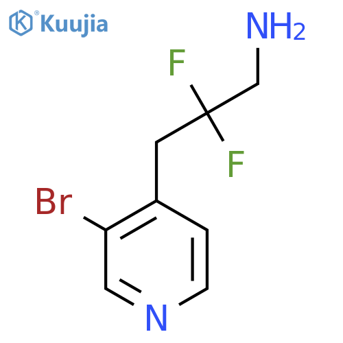 3-(3-bromopyridin-4-yl)-2,2-difluoropropan-1-amine structure