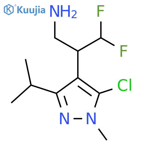 2-5-chloro-1-methyl-3-(propan-2-yl)-1H-pyrazol-4-yl-3,3-difluoropropan-1-amine structure