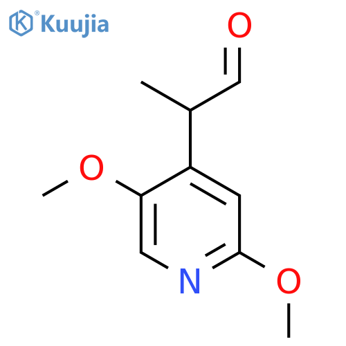 2-(2,5-dimethoxypyridin-4-yl)propanal structure