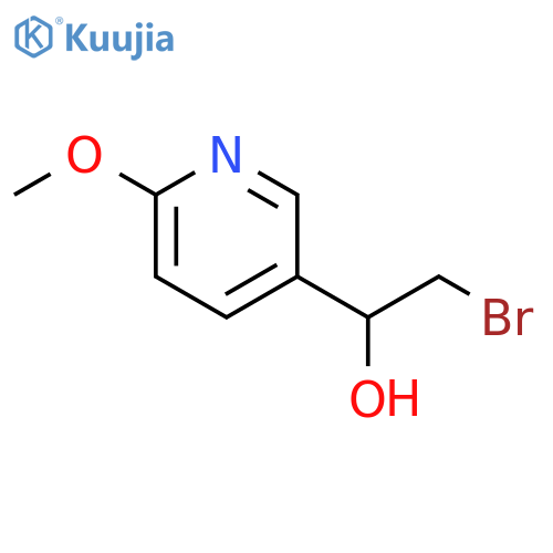 2-bromo-1-(6-methoxypyridin-3-yl)ethan-1-ol structure
