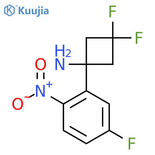 3,3-difluoro-1-(5-fluoro-2-nitrophenyl)cyclobutan-1-amine structure