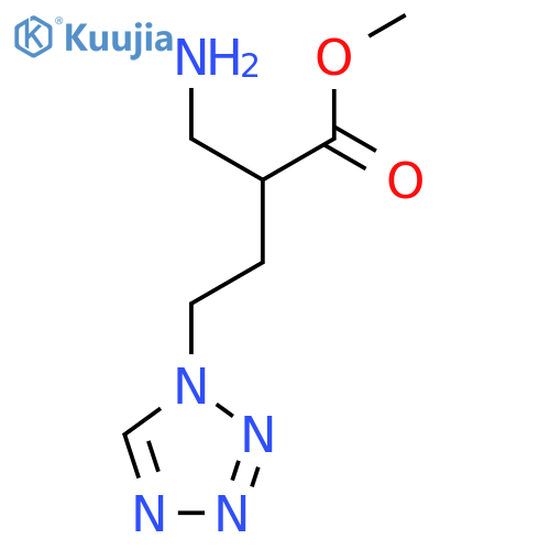 methyl 2-(aminomethyl)-4-(1H-1,2,3,4-tetrazol-1-yl)butanoate structure