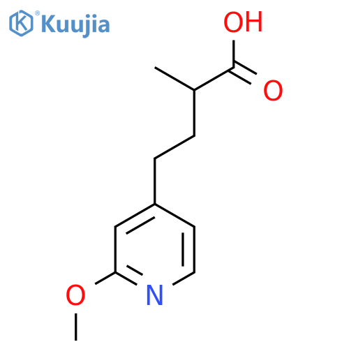 4-(2-methoxypyridin-4-yl)-2-methylbutanoic acid structure