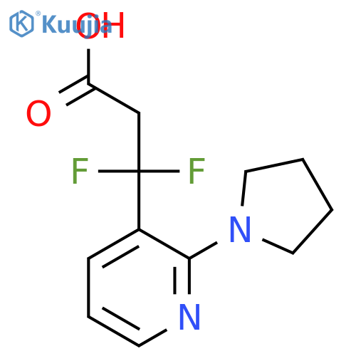 3,3-difluoro-3-2-(pyrrolidin-1-yl)pyridin-3-ylpropanoic acid structure